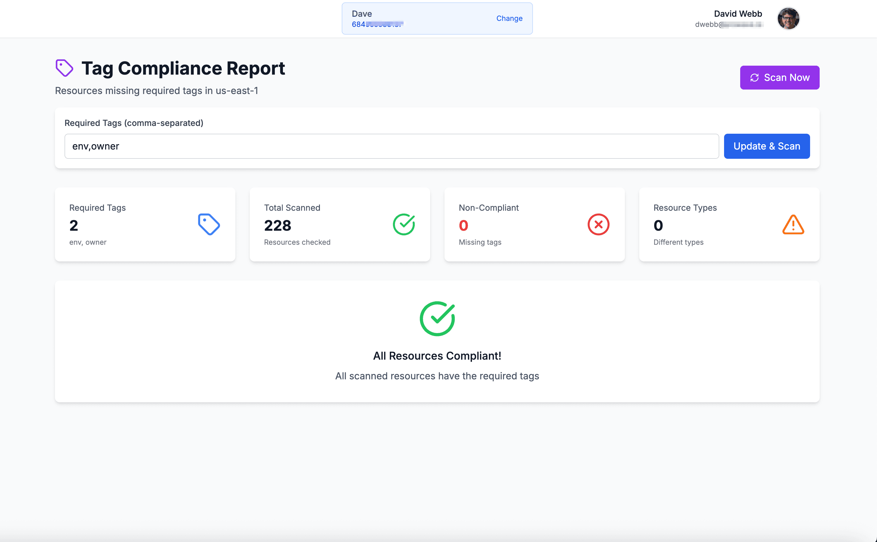 Compliance monitoring and tagging